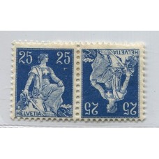 SUIZA 1907 Yv. 120a TETE-BECHE MUY LINDA PAREJA DE ESTAMPILLAS NUEVA CON GOMA 25 Euros