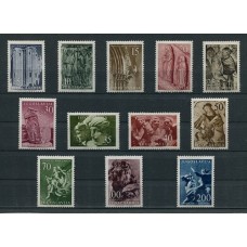 YUGOSLAVIA 1956 Yv. 680/91 SERIE COMPLETA DE ESTAMPILLAS NUEVAS MINT ARTE 165 EUROS