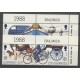 TEMA EUROPA 1988 GUERNSEY SERIE COMPLETA DE ESTAMPILLAS NUEVAS MINT CABALLOS AVIONES BICICLETAS