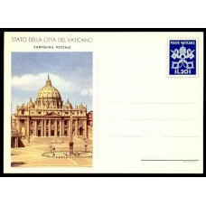 VATICANO 1953 ENTERO POSTAL CON VISTA 