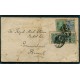 URUGUAY 1892 SOBRE CIRCULADO A BRASIL CON ESTAMPILLA DE USO FISCAL, MUY RARO