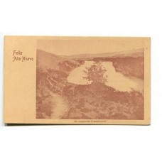 ARGENTINA 1900 ENTERO POSTAL TARJETA CON VISTA DE LA PATAGONIA RIO CORCOVADO