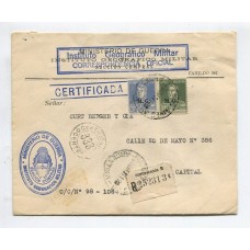 ARGENTINA 1934 SOBRE SERVICIO OFICIAL MINISTERIALES M.G. INSTITUTO GEOGRAFICO MILITAR