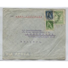 ARGENTINA 1932 ZEPPELIN SOBRE CIRCULADO A HOLANDA CON FRANQUEO DE $ 0,87