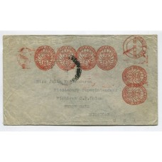 ARGENTINA 1935 SOBRE CORREO AEREO CIRCULADO A USA CON FRANQUEO MECANICO DE $ 1,10