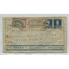 ARGENTINA 1929 SOBRE CORREO AEREO CIRCULADO A FRANCIA CON FRANQUEO DE $ 1,50