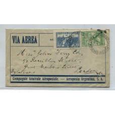 ARGENTINA 1931 SOBRE CORREO AEREO CIRCULADO A INGLATERRA CON FRANQUEO DE $ 0,84