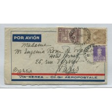 ARGENTINA 1933 SOBRE CORREO AEREO CIRCULADO A FRANCIA CON FRANQUEO DE $ 1,15