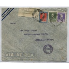 ARGENTINA 1935 SOBRE CORREO AEREO CIRCULADO A ALEMANIA CON FRANQUEO DE $ 1,35