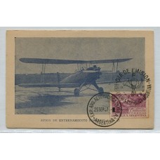 ARGENTINA 1947 TARJETA AVION DE ENTRENAMIENTO , RARA