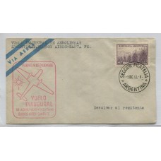 ARGENTINA 1955 PRIMER VUELO BUENOS AIRES - SANTA FE DE AEROLINEAS ARGENTINAS