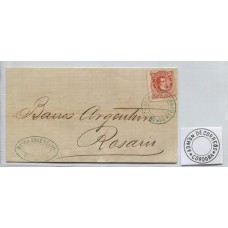 ARGENTINA 1868 PLIEGO ESTAMPILLA GJ 38 CON MATASELLO Admon de CORREOS CORDOBA ( FECHA TENTATIVA )