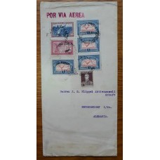 ARGENTINA 1931 SOBRE CIRCULADO A ALEMANIA POR CORREO AEREO CON FRANQUEO DE $ 14,37 CON ESTAMPILLA GJ 692, EL $ 10 DE LA REVOLUCION DEL ´30 MUY RARO