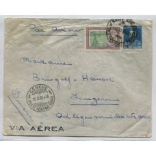 ARGENTINA 1932 SOBRE CORREO AEREO CIRCULADO A SUIZA CON FRANQUEO DE $ 1,38