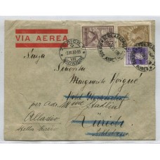 ARGENTINA 1933 SOBRE CORREO AEREO CIRCULADO A SUIZA CON FRANQUEO DE $ 1,15