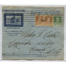 ARGENTINA 1921 SOBRE PUBLICITARIO CASA FILATELICA y NUMISMATICA PARDO