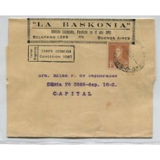 ARGENTINA 1934 FAJA PUBLICITARIA CON TARIFA REDUCIDA