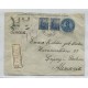 ARGENTINA 1913 SOBRE ENTERO POSTAL CIRCULADO CON FRANQUEO ADICIONAL, CARTA CERTIFICADA CON AVISO DE RECIBO AR RARA DIRIGIDA A ALEMANIA