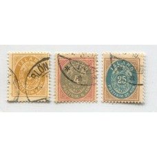 ISLANDIA 1900 Yv. 20/2 SERIE DE ESTAMPILLAS USADAS 74 EUROS