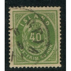 ISLANDIA 1876 Yv. 11 ESTAMPILLA USADA 200 EUROS