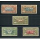 ISLANDIA AEREO 1930 Yv. 4/8 SERIE COMPLETA DE ESTAMPILLAS NUEVAS MINT CABALLOS AVIONES FAUNA 470 EUROS, RARA