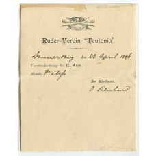 ARGENTINA 1896 ENTERO POSTAL CARTA POSTAL CON IMPRESIÓN PRIVADA CLUB DE REMO