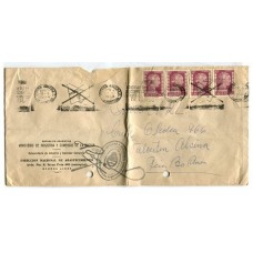 ARGENTINA SERVICIO OFICIAL 1954 CARTA CIRCULADA CON ESTAMPILLAS DE EVITA