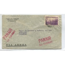 ARGENTINA 1940 PERFORACION COMERCIAL CARTA CON ESTAMPILLA PERFORADA