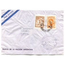 ARGENTINA 1974 PERFORACION COMERCIAL CARTA CON ESTAMPILLA PERFORADA FECHA TENTATIVA