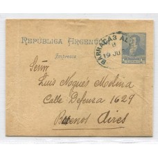 ARGENTINA 1894 ENTERO POSTAL CON MATASELLO BARRACAS AL SUD RARO