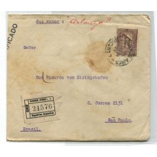 ARGENTINA 1928 CARTA CIRCULADA POR VAPOR ARLANZA