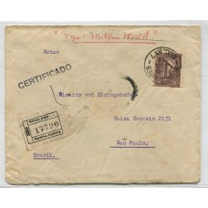 ARGENTINA 1928 CARTA CIRCULADA POR VAPOR WESTERN WORLD