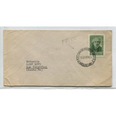 ARGENTINA 1960 CARTA CIRCULADA CON MATASELLO ESTAFETA FERROVIARIA 5-2 FERROCARRIL