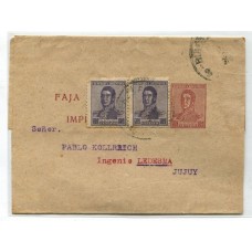 ARGENTINA 1918 ENTERO POSTAL CON PAREJA DE ESTAMPILLAS SAN MARTIN