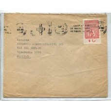 ARGENTINA 1960 CARTA CIRCULADA CON ESTAMPILLA FISCAL, RARA