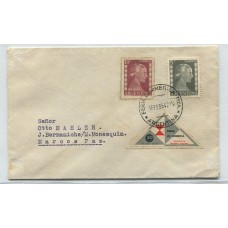 ARGENTINA 1954 SOBRE CIRCULADO CON ESTAMPILLA VIÑETA
