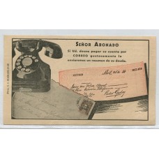 ARGENTINA 1946 FOLLETO FRANQUEO PAGO DE UNION TELEFONICA CIRCULADO