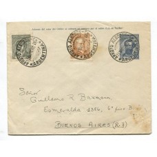 ARGENTINA 1951 ENTERO POSTAL CON MATASELLO ARROYO ALGODÓN CORDOBA