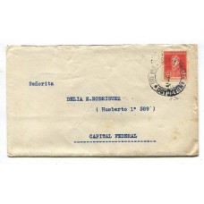 ARGENTINA 1928 SOBRE CON MATASELLO ESTAFETA FLUVIAL AGENTE POSTAL EMBARCADO 18