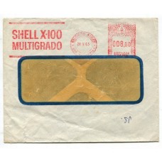 ARGENTINA 1965 SOBRE CIRCULADO CON FRANQUEO MECANICO SHELL