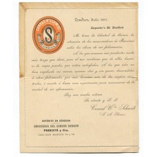 ARGENTINA 1895 ENTERO POSTAL CARTA CON IMPRESIÓN PRIVADA