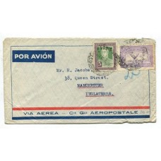 ARGENTINA 1933 CARTA CORREO AEREO CON ALTO FRANQUEO CIRCULADA A INGLATERRA