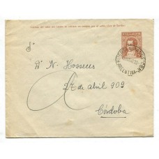 ARGENTINA 1942 ENTERO POSTAL SOBRE CON MATASELLO HUERTA GRANDE CORDOBA