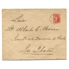 ARGENTINA 1894 ENTERO POSTAL SOBRE CON MATASELLO LOMAS DE ZAMORA