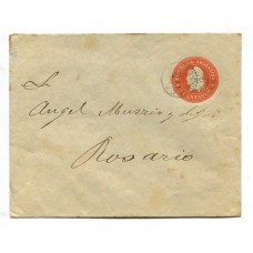 ARGENTINA 1902 ENTERO POSTAL SOBRE MATASELLO PUEBLO BRUGO ENTRE RIOS, RARO