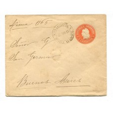 ARGENTINA 1902 ENTERO POSTAL SOBRE CON MATASELLO SANTO TOME CORRIENTES