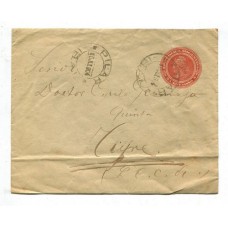 ARGENTINA 1904 ENTERO POSTAL SOBRE CON MATASELLO PILAR CIRCULADO A TIGRE