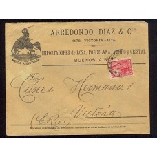 ARGENTINA 1903 LIBERTAD CARTA CIRCULADA CON MUY BONITA PUBLICIDAD