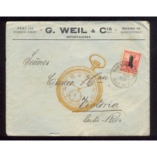 ARGENTINA 1903 LIBERTAD CARTA CIRCULADA CON PUBLICIDAD DE RELOJES