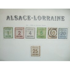 ALEMANIA 1870 OCUPACION DE ALSASIA Y LORENA  SOLO 7 ESTAMPILLAS EMITIDAS POR EL EJERCITO ALEMAN QUE SUMAN MAS DE 1000 EUROS DE CATALOGO, A MUY BAJO PRECIO